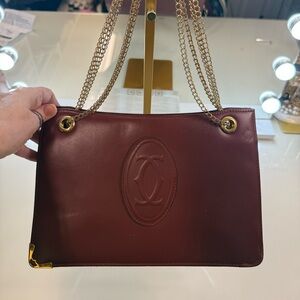 ✨Authentic Vintage Cartier gold chained kisslock bag💋🗝️